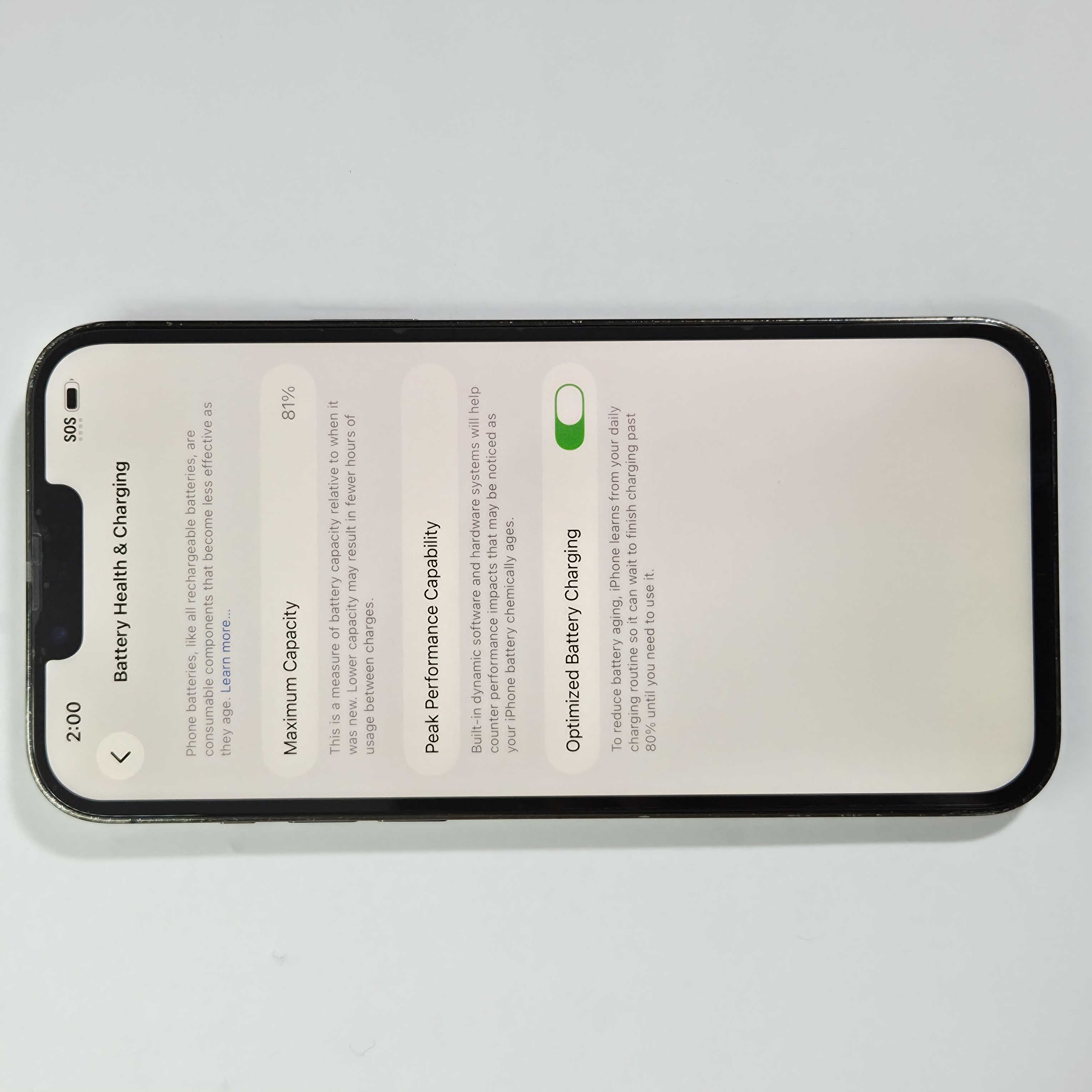 iPhone 13 Pro Max · Alpine Green · 128GB · Used · Excellent · Battery Health: 81% · Refurbished — photo 3 of 4