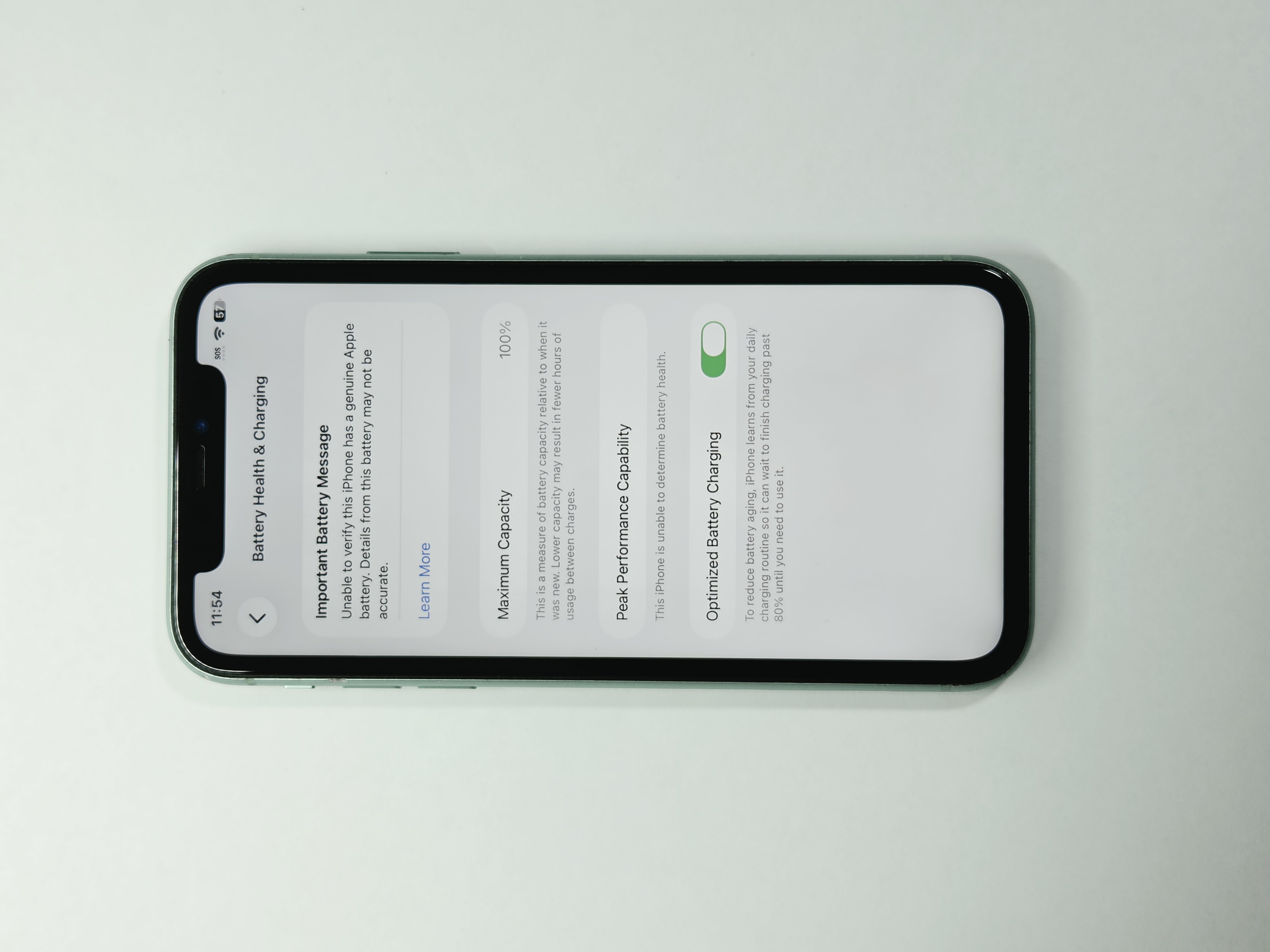 iPhone 11 · Green · 128 GB · Used · Excellent · Battery Health: 100% · Refurbished — photo 3 of 4