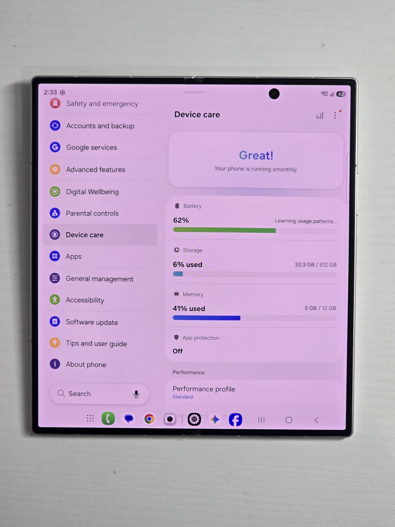 Galaxy Z Fold8 Ultra 5G · Cream · 512 GB · Used · Like New — photo 2 of 6