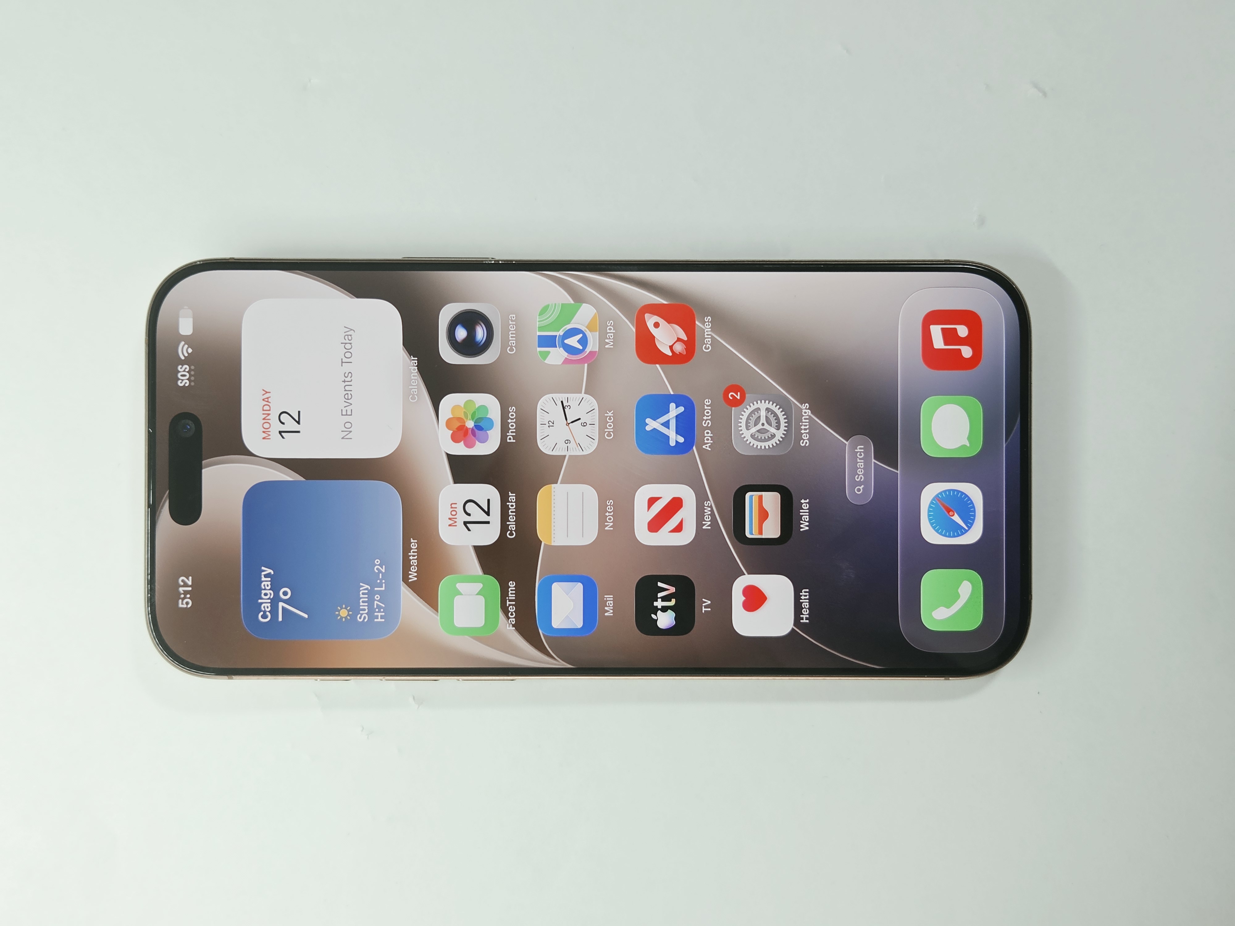 iPhone 16 Pro Max · Desert Titanium · 512 GB · Used · Like New · Battery Health: 100% · Previous Repairs — photo 2 of 4