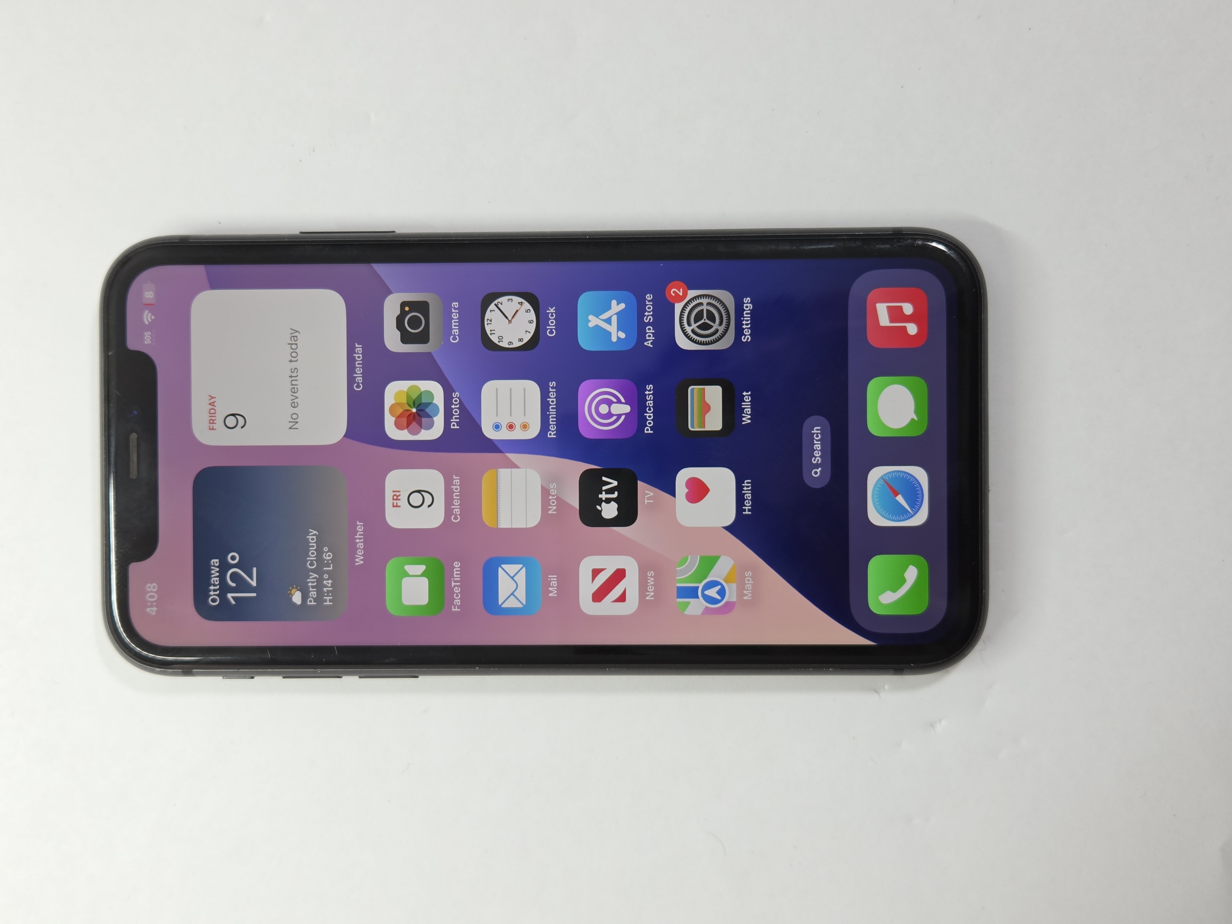 iPhone 11 · Black · 64 GB · Used · Excellent · Battery Health: 100% · Refurbished — photo 2 of 4