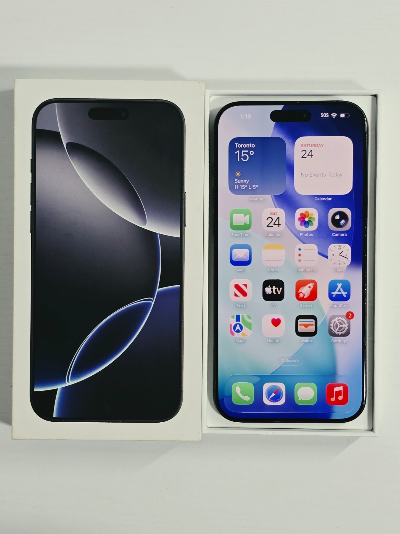 iPhone 16 Pro Max · Black Titanium · 1 TB · Used · Excellent · Battery Health: 92% — photo 2 of 4
