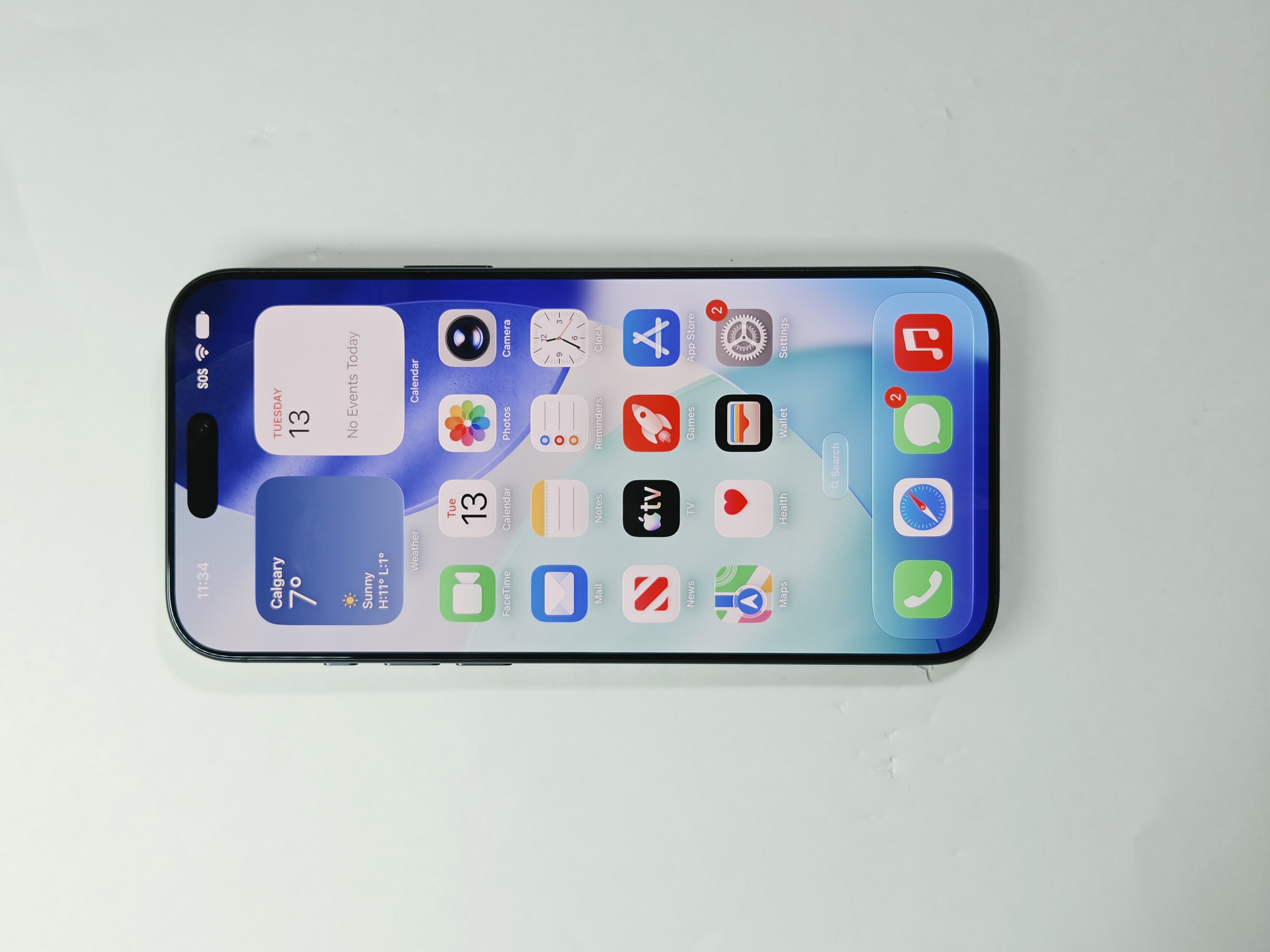 iPhone 17 Pro Max · Deep Blue · 256 GB · New · Battery Health: 100% — photo 2 of 4