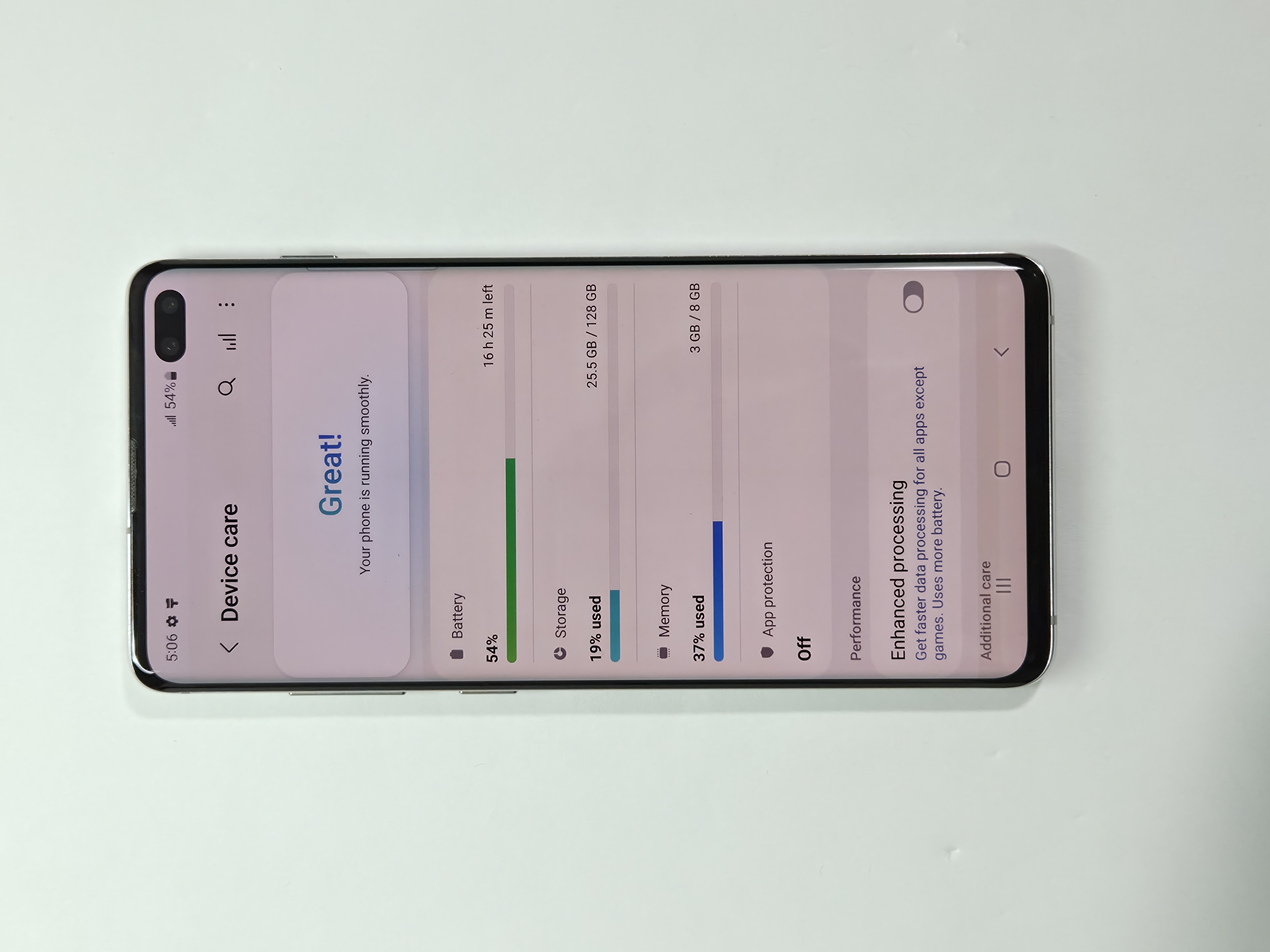 Galaxy S10+ · White · 128GB · Used · New — photo 3 of 4