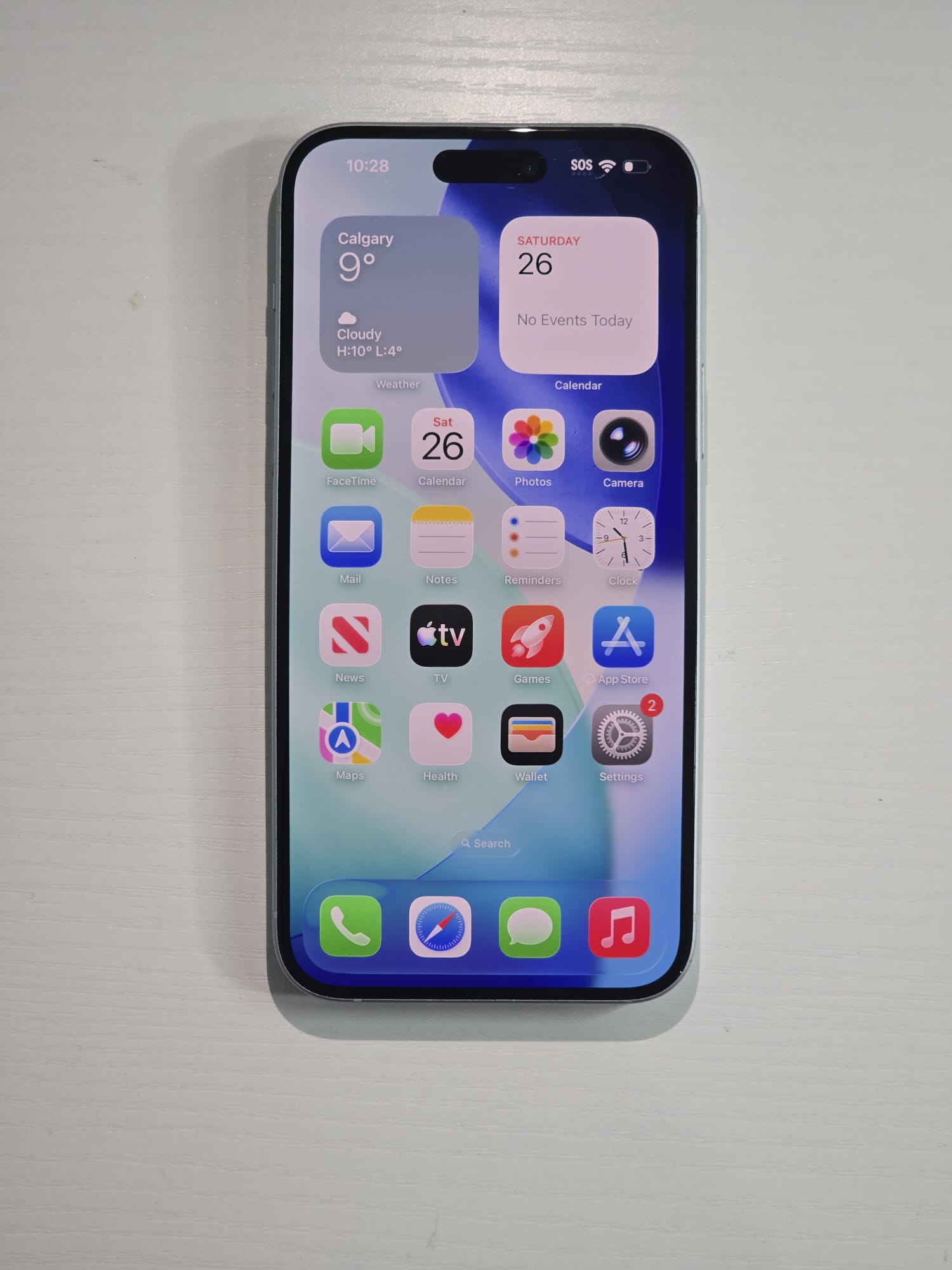 iPhone 15 Plus · Light Blue · 128 GB · Used · Like New · Battery Health: 85% — photo 2 of 4
