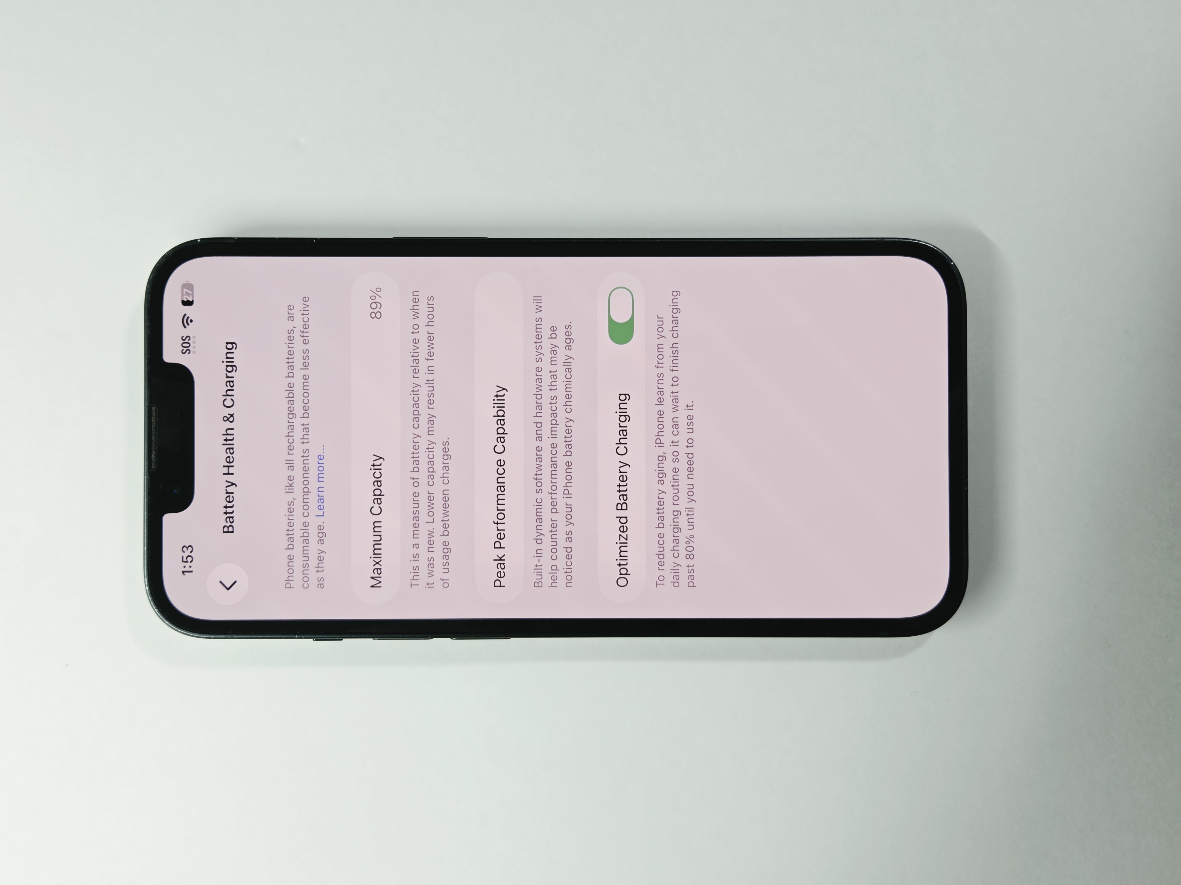 iPhone 13 · Midnight · 128 GB · Used · Excellent · Battery Health: 89% — photo 3 of 4