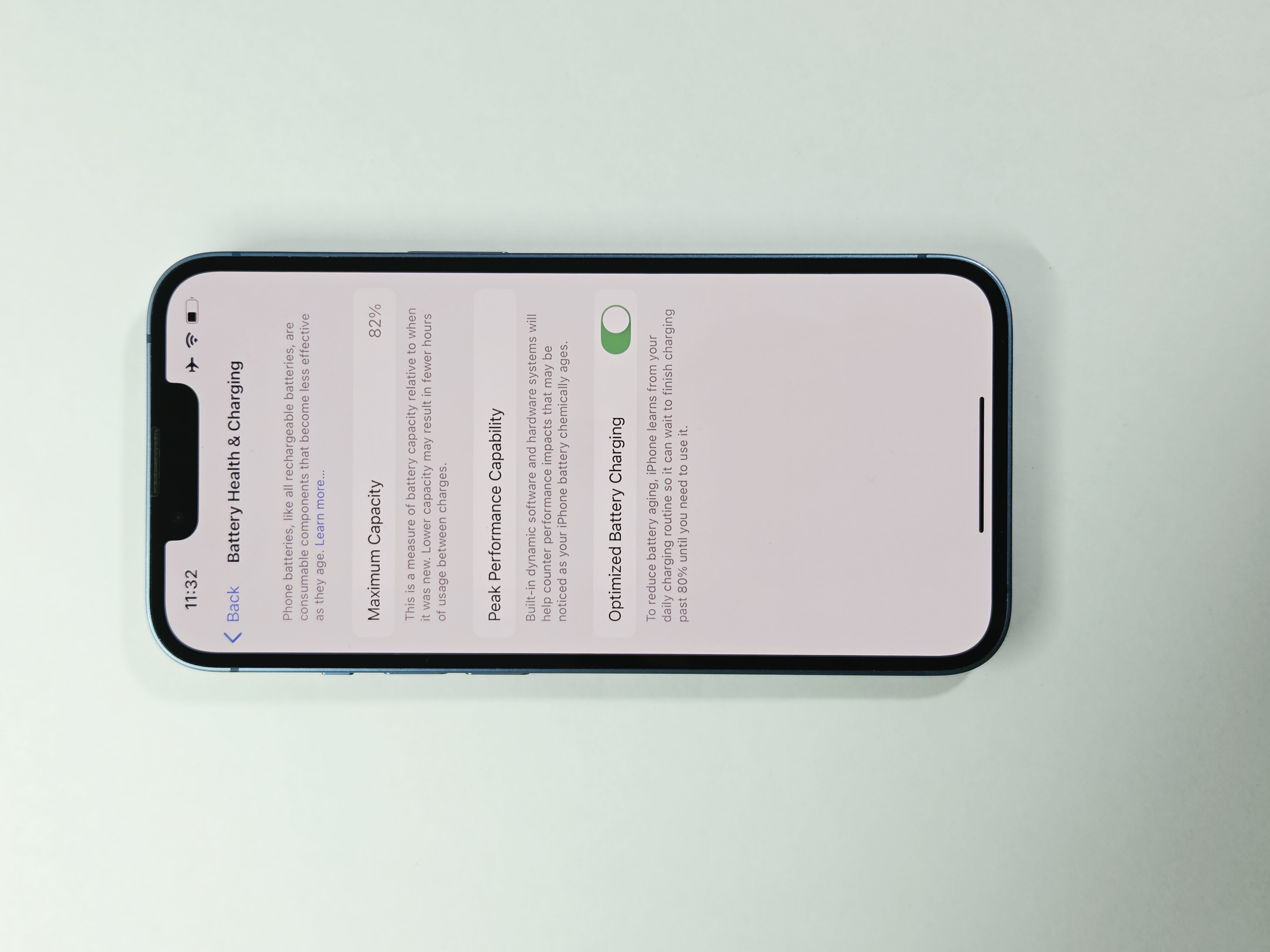 iPhone 13 · Blue · 128 GB · Used · Excellent · Battery Health: 82% — photo 3 of 4