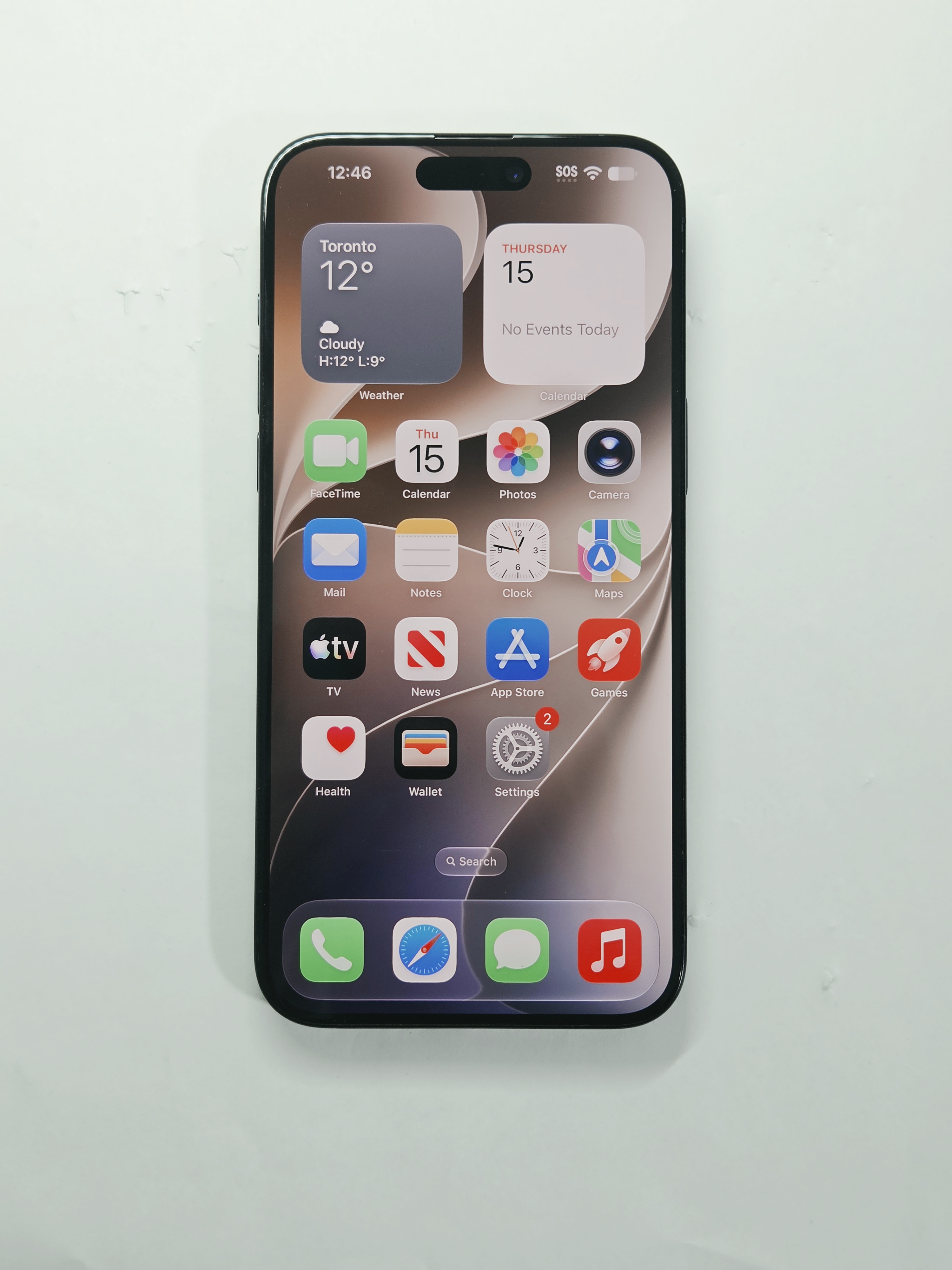 iPhone 15 Pro Max · Blue Titanium · 256 GB · Used · Like New · Battery Health: 84% — photo 2 of 4