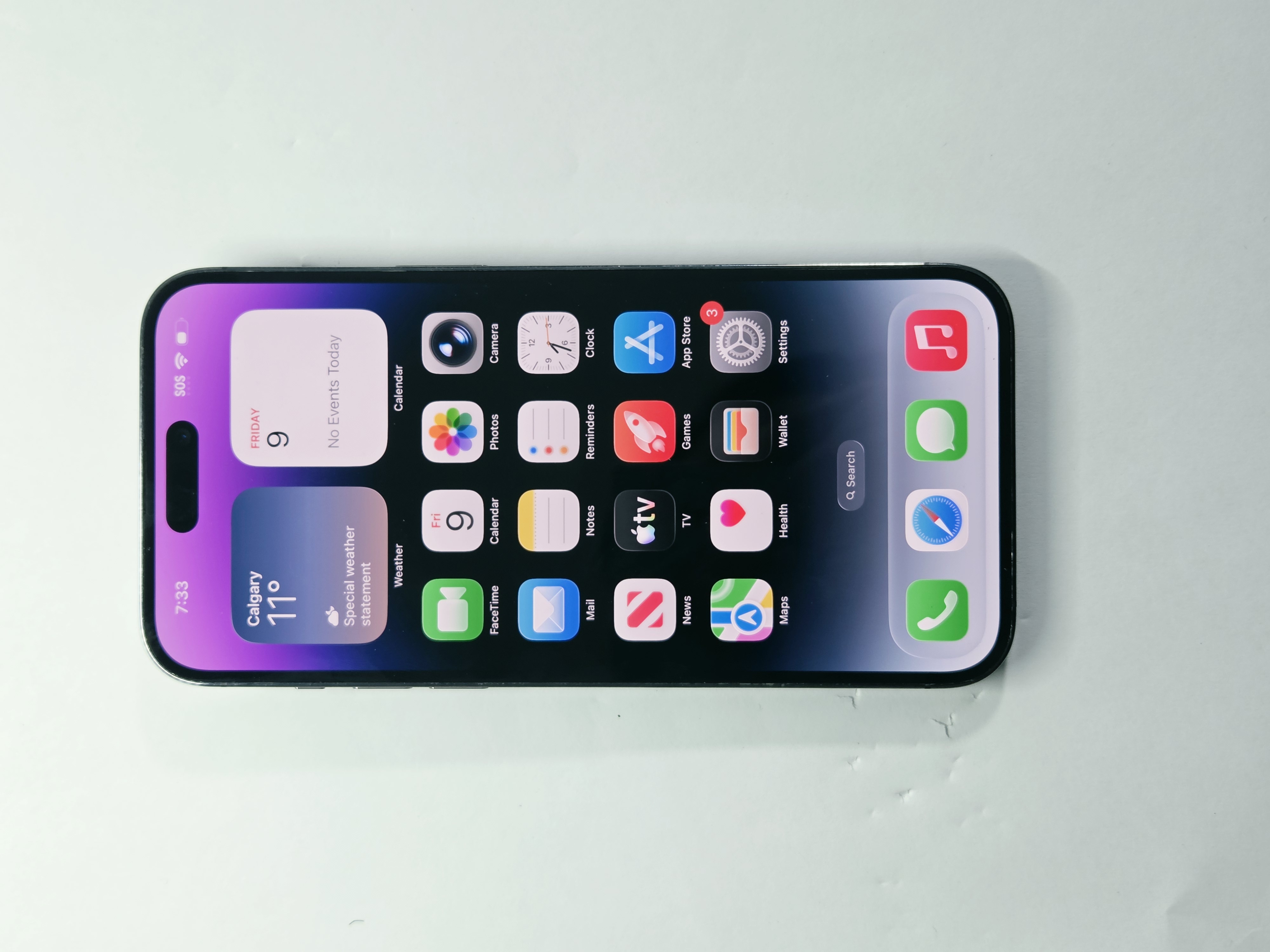iPhone 14 Pro Max · Deep Purple · 128 GB · Used · Excellent · Battery Health: 100% · Refurbished — photo 2 of 4
