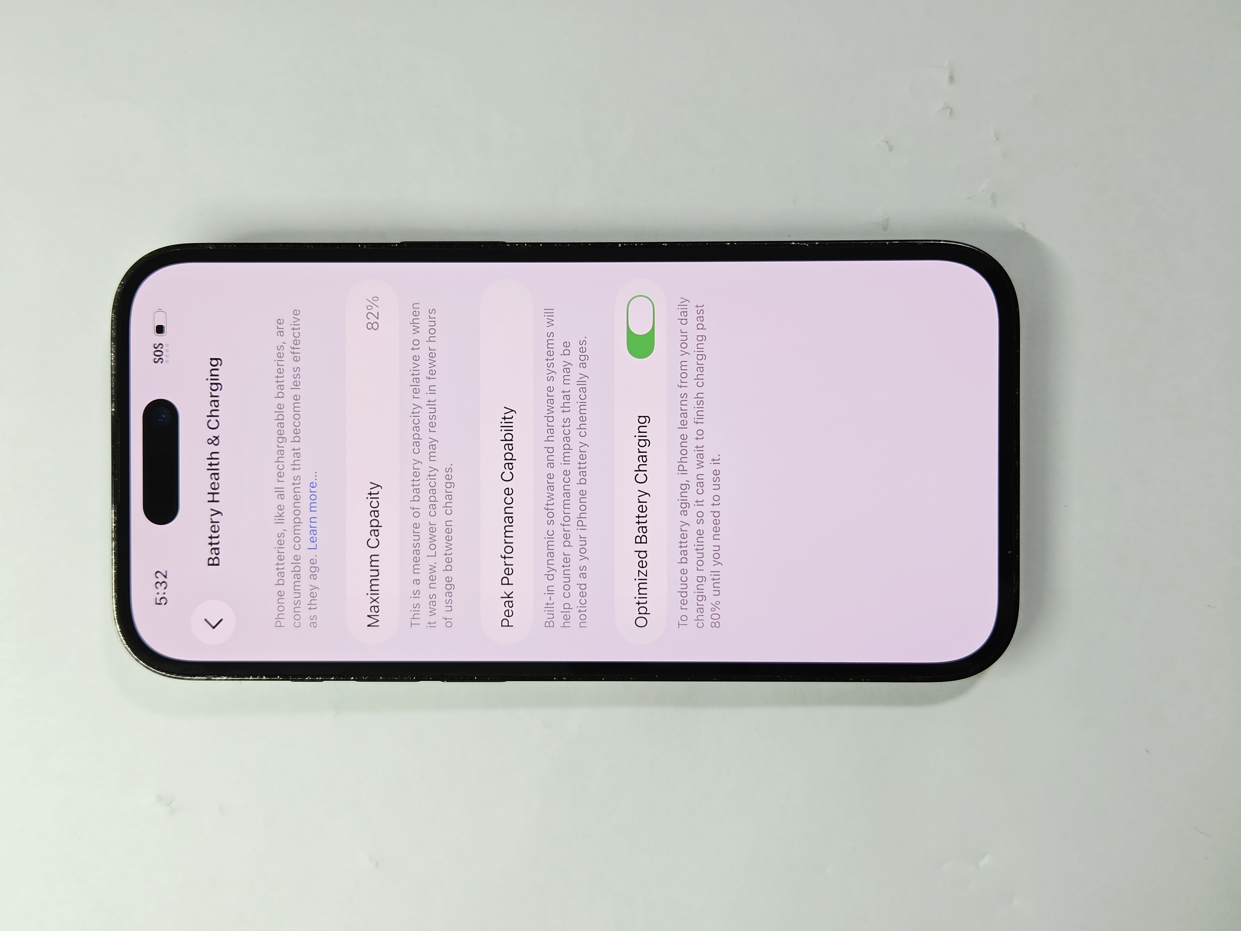 iPhone 14 Pro · Space Black · 128 GB · Used · Good · Battery Health: 82% · Refurbished — photo 3 of 4