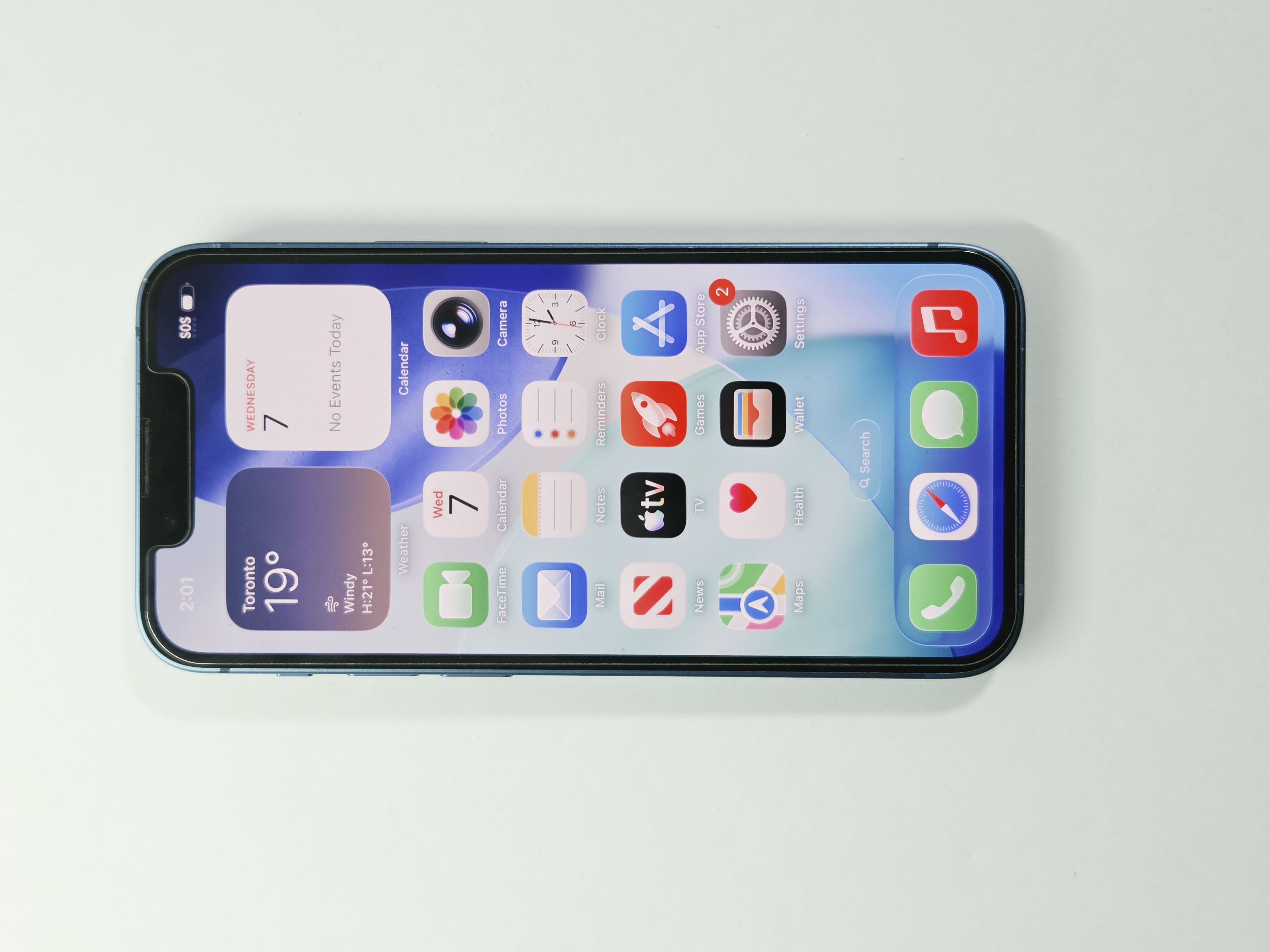 iPhone 13 mini · Blue · 128 GB · Used · Like New · Battery Health: 100% · Refurbished — photo 2 of 4