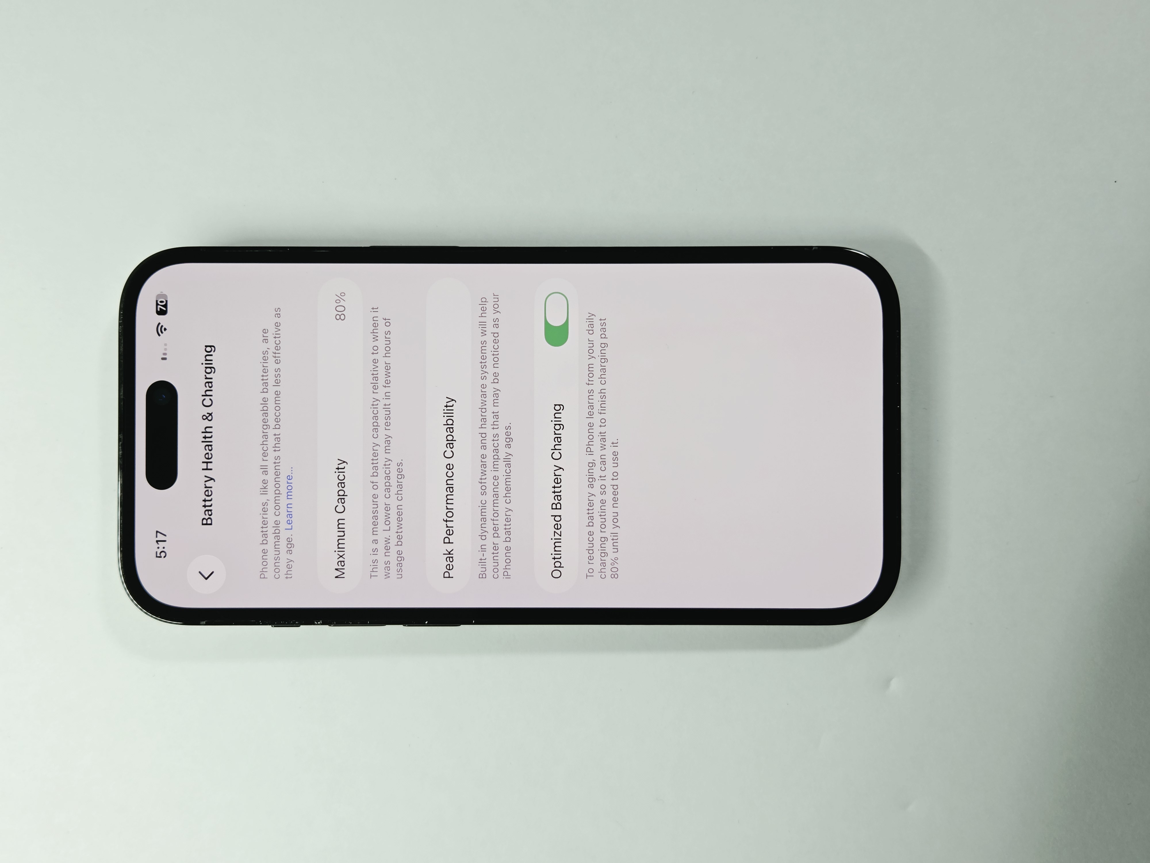 iPhone 14 Pro · Space Black · 128 GB · Used · Excellent · Battery Health: 80% · Refurbished — photo 3 of 4