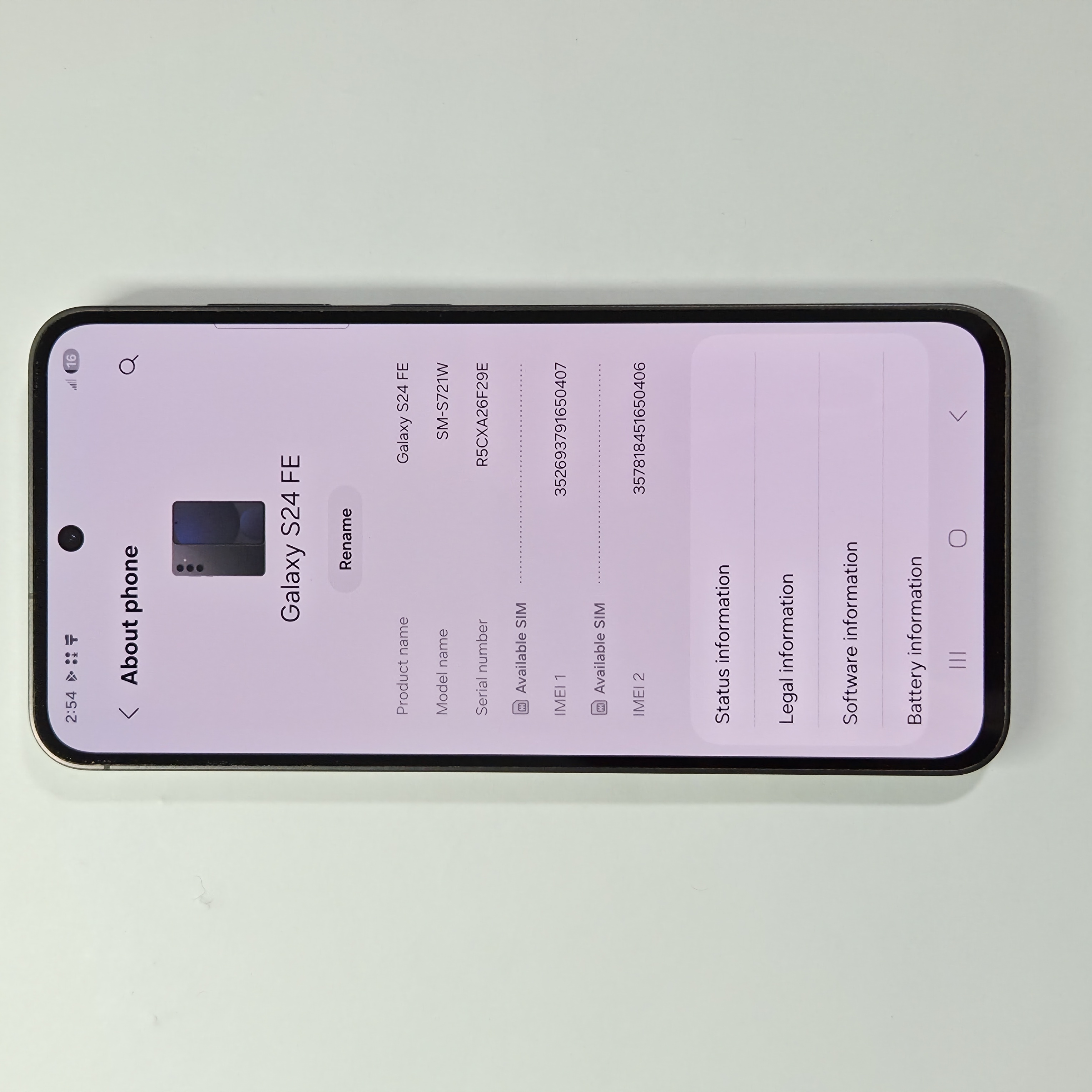 Galaxy S24 FE 5G · Black · 128GB · Used · New — photo 3 of 4
