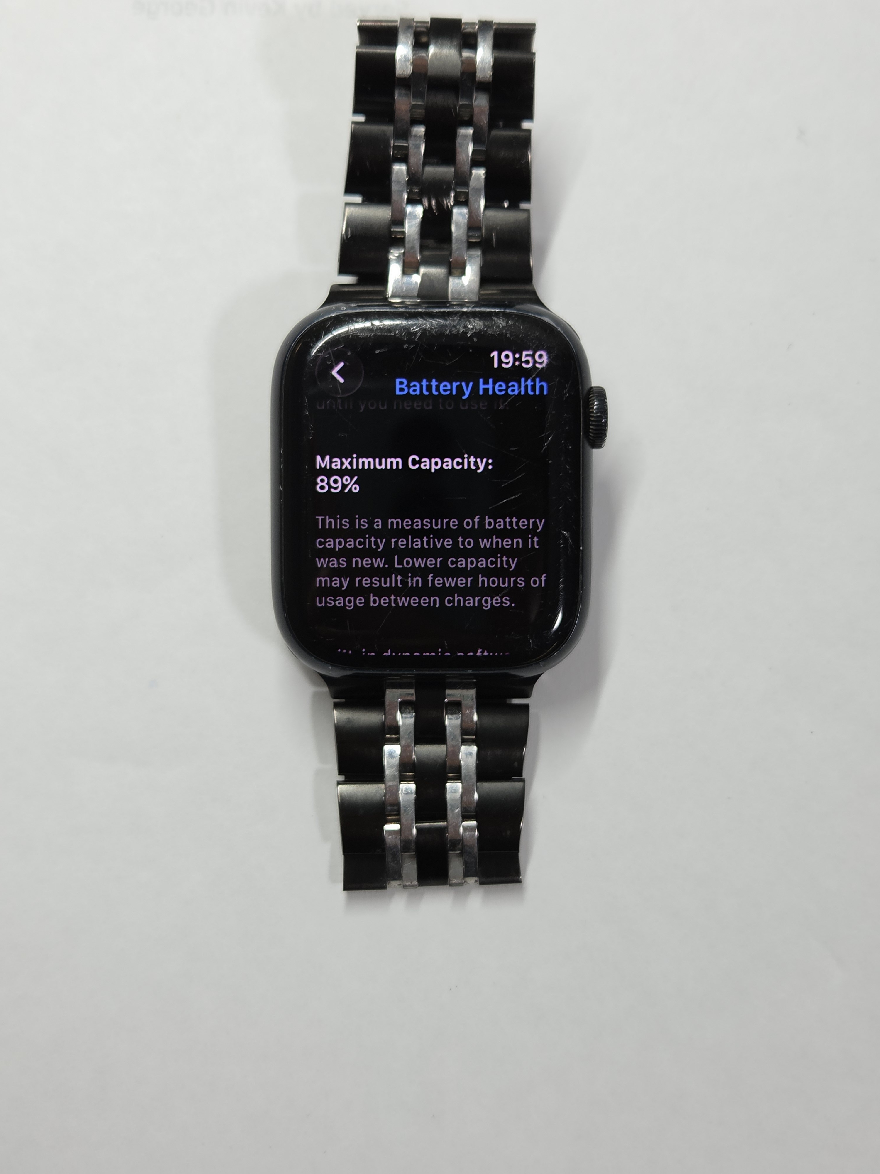 Apple Watch Series 7 · Deep Blue · 32 GB · Used · Good · Battery Health: 89% — photo 2 of 4