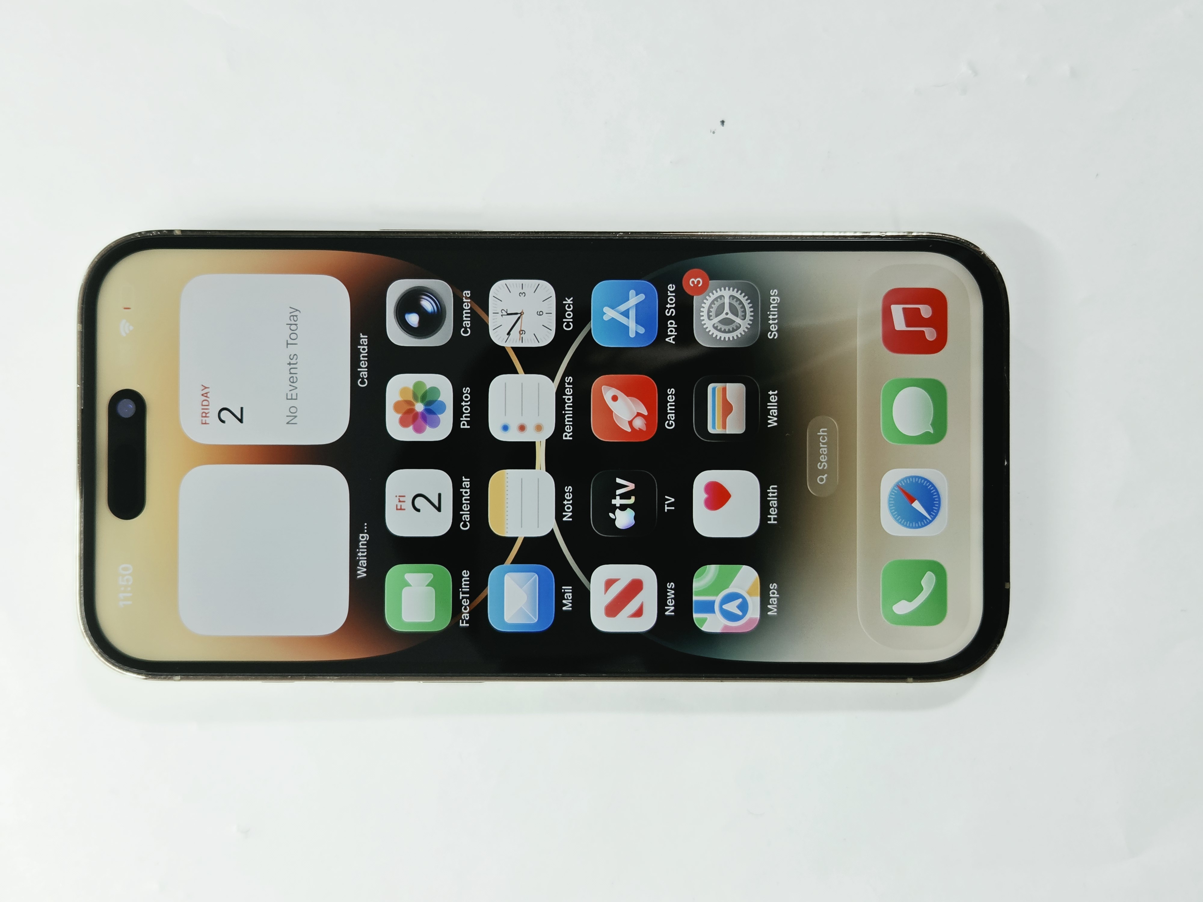 iPhone 14 Pro · Gold · 128 GB · Used · Like New · Battery Health: 100% · Refurbished — photo 2 of 4