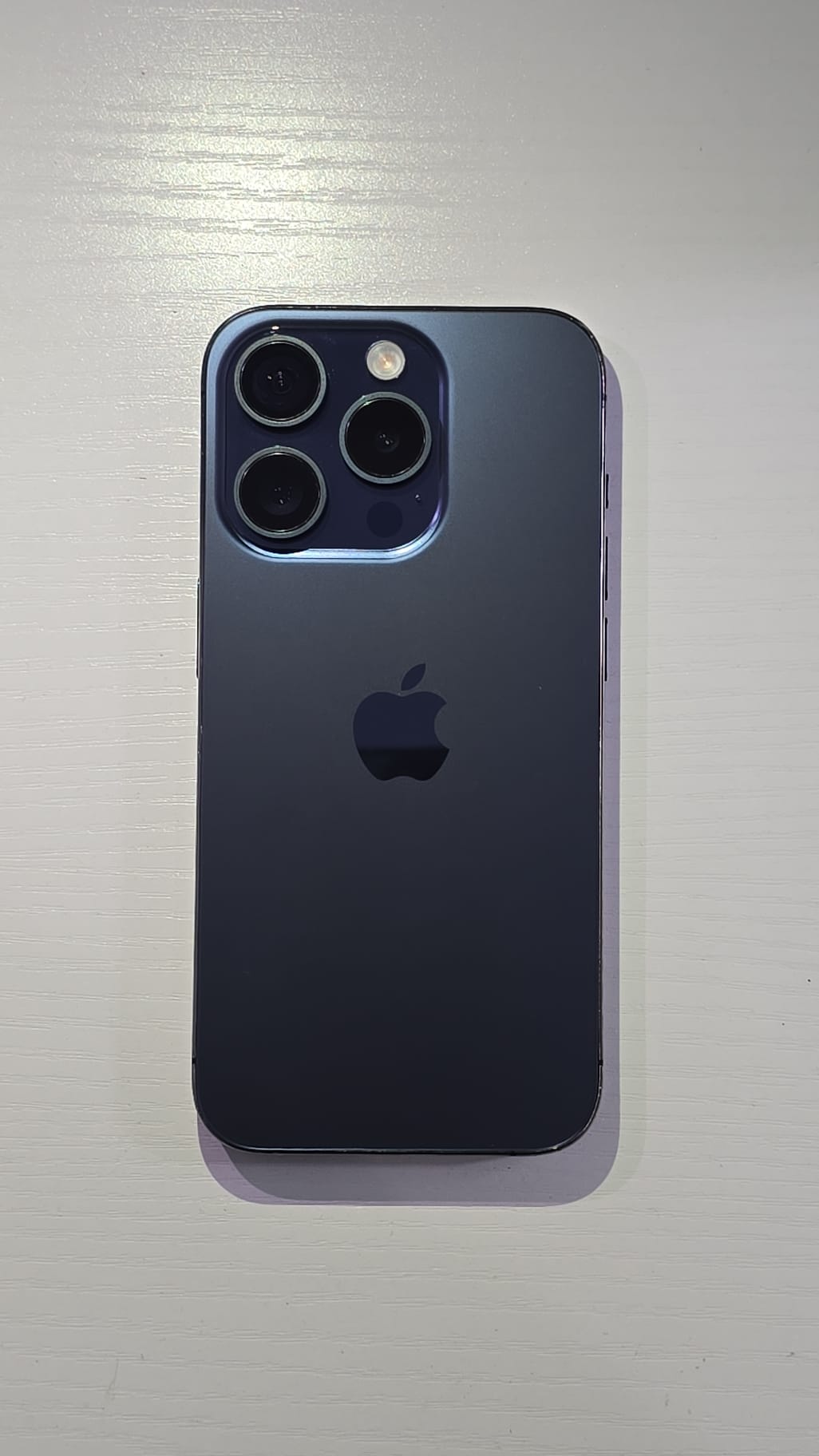 iPhone 15 Pro · Blue Titanium · 128GB · Used · Good · Battery Health: 85% — photo 1 of 4