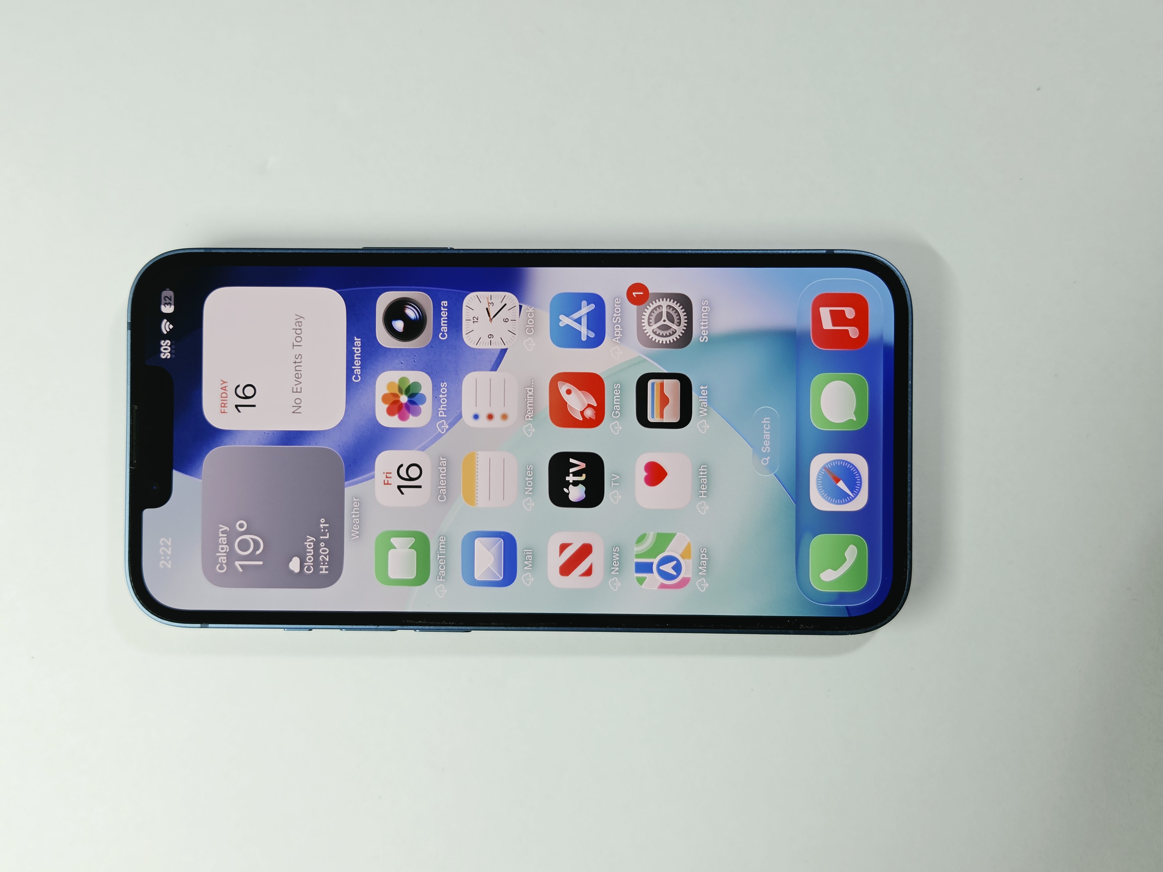 iPhone 13 · Blue · 128 GB · Used · Like New · Battery Health: 87% — photo 2 of 4