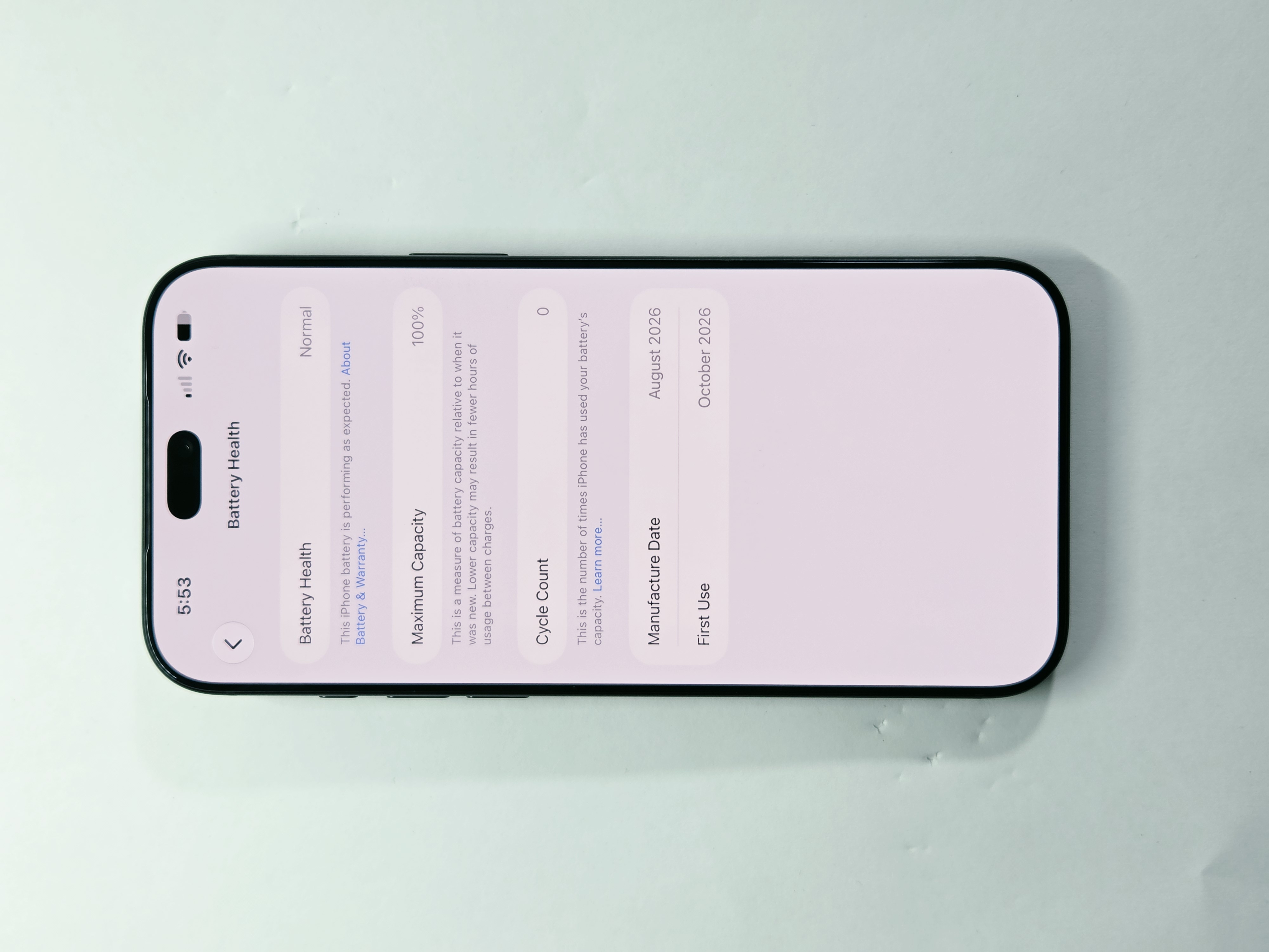 iPhone 18 Pro Max · Black · 512 GB · New · Battery Health: 100% — photo 3 of 4